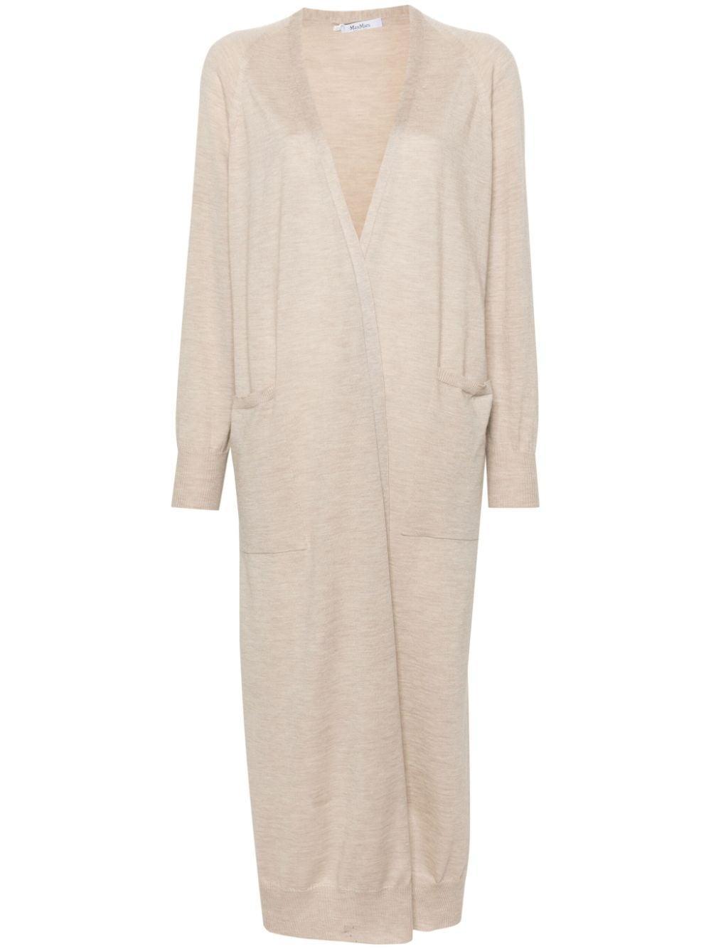 MAX MARA Long Cardigan In Beige Product Image