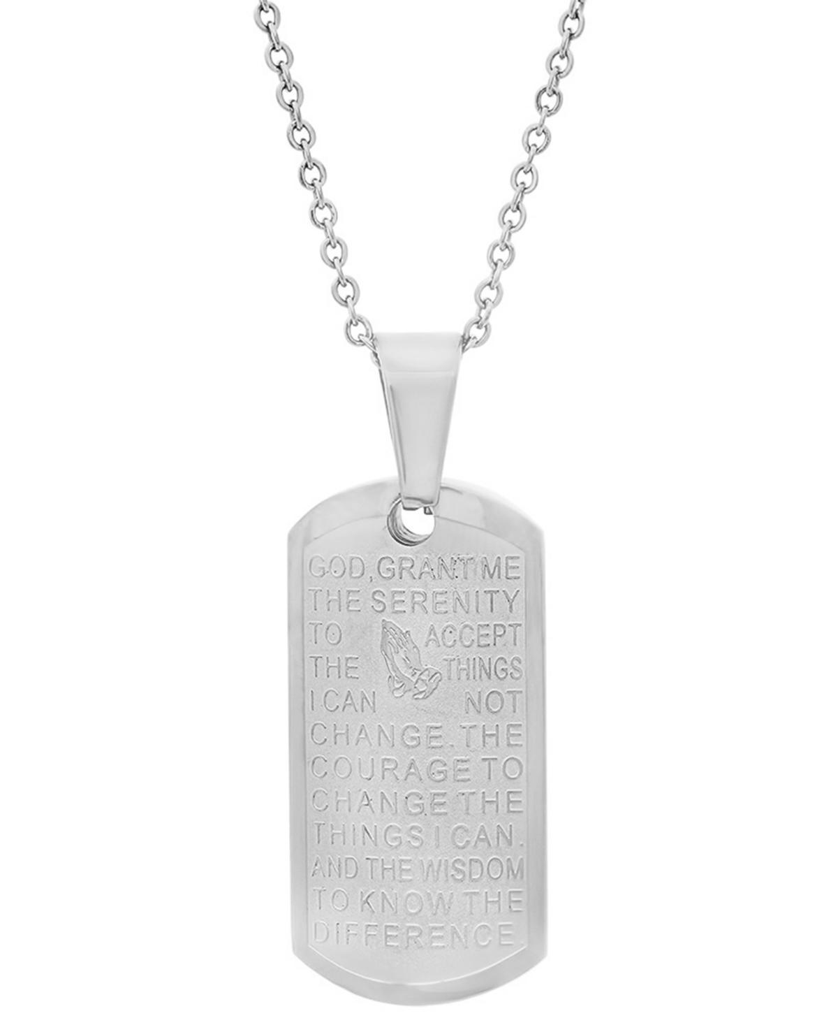 Mens 18kt. Gold Plated Serenity Prayer Pendant Product Image