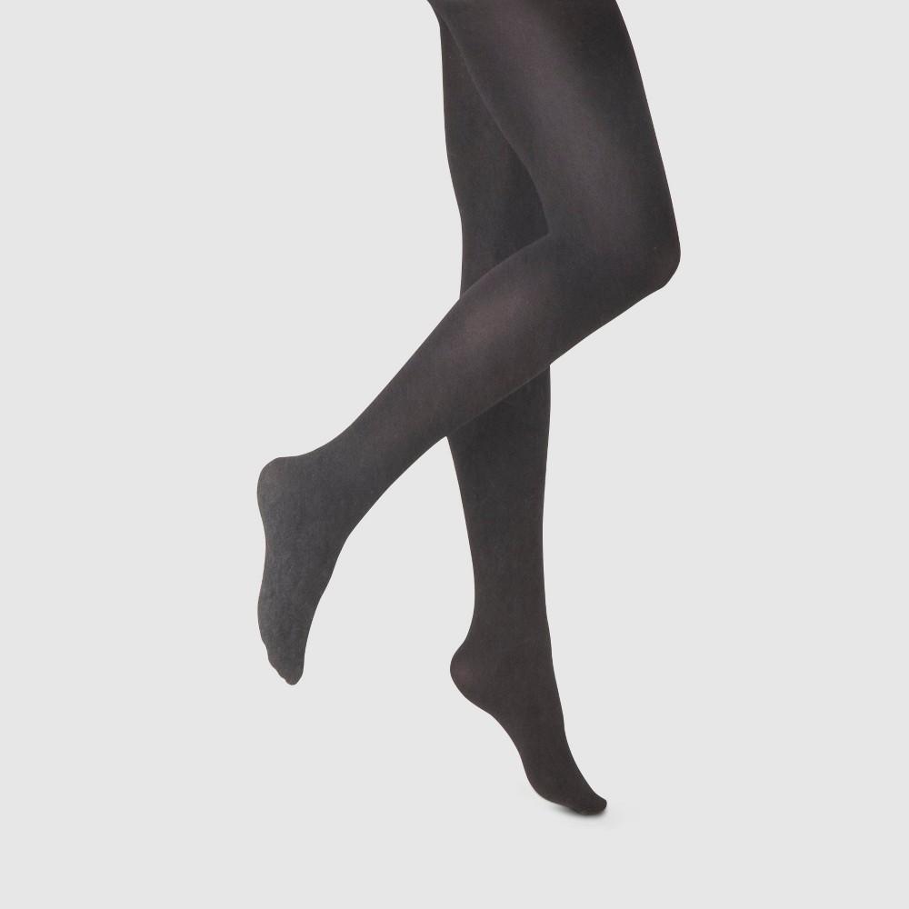 Womens 80D Control Top Super Opaque Tights - A New Day Black S/M Product Image