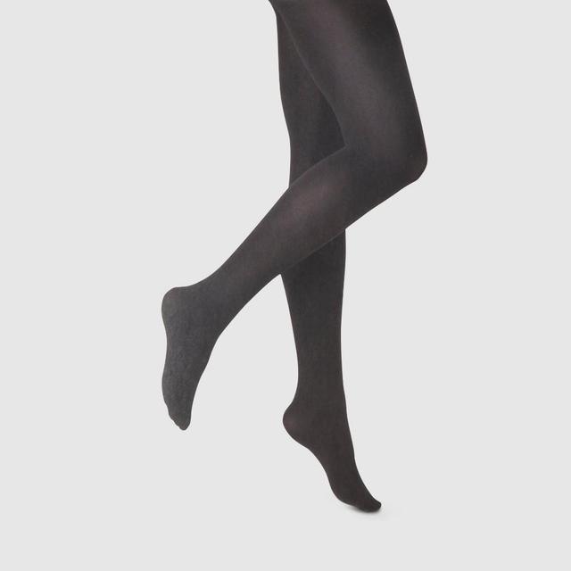 Womens 80D Control Top Super Opaque Tights - A New Day Black Product Image