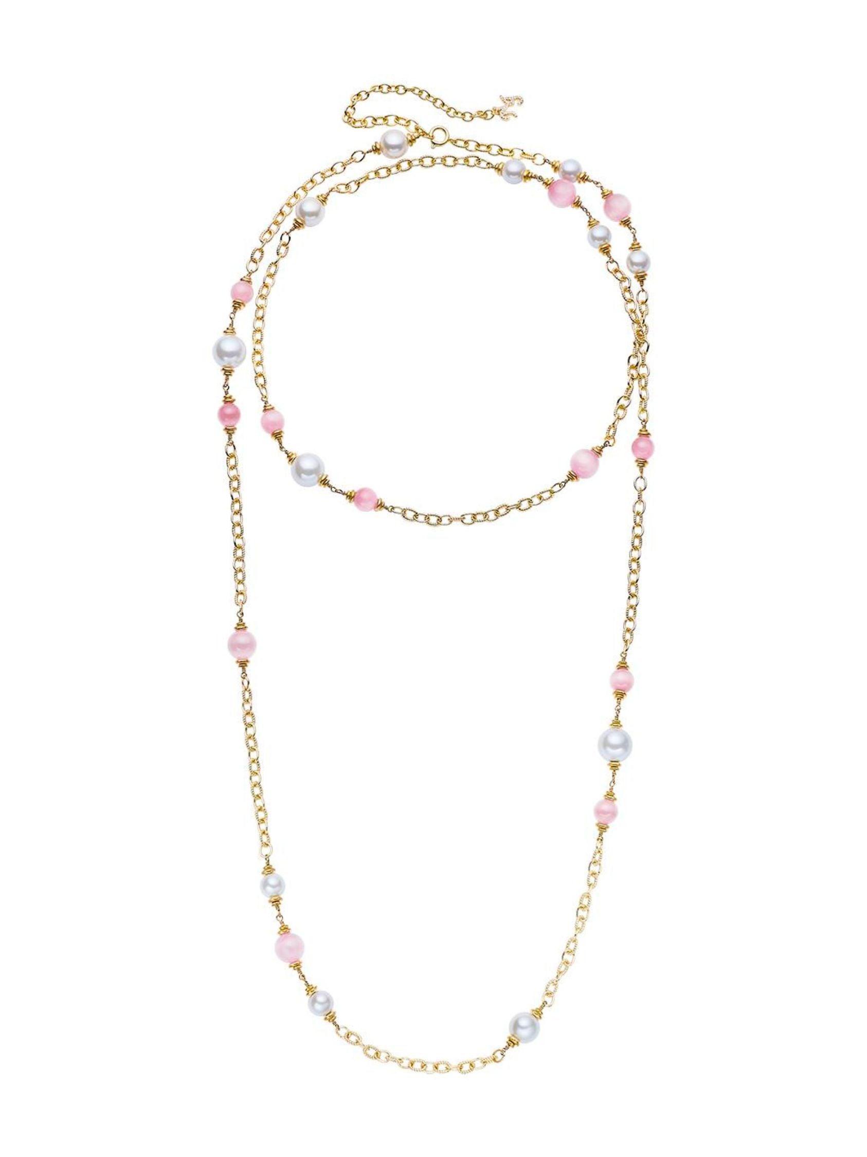 Isabella Pearl Necklace (Pink) Product Image