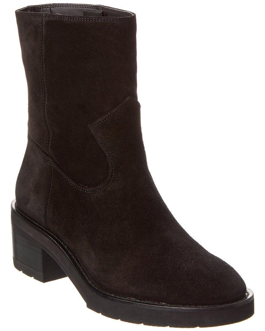 STUART WEITZMAN Boulevard Suede Bootie In Black Product Image