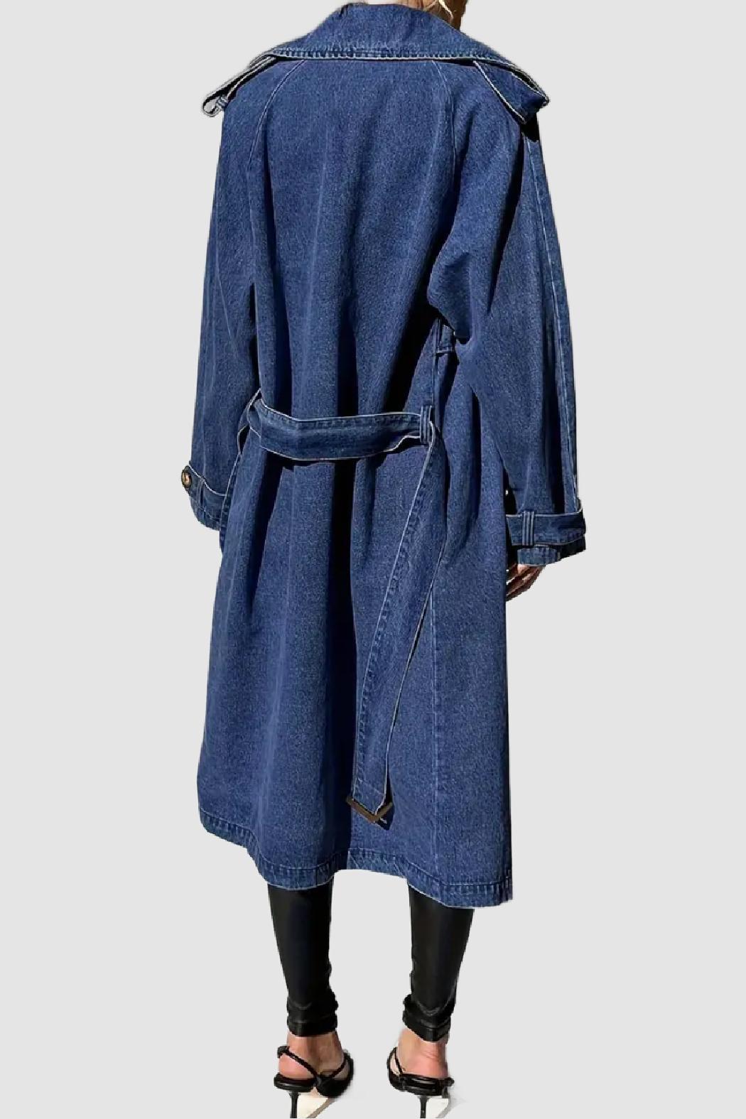 Denim Trench Coat Product Image