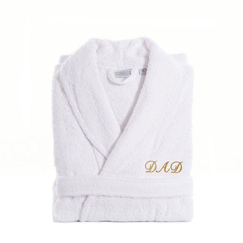 Linum Home Textiles Dad Embroidered Cotton Terry Bathrobe, Mens Product Image