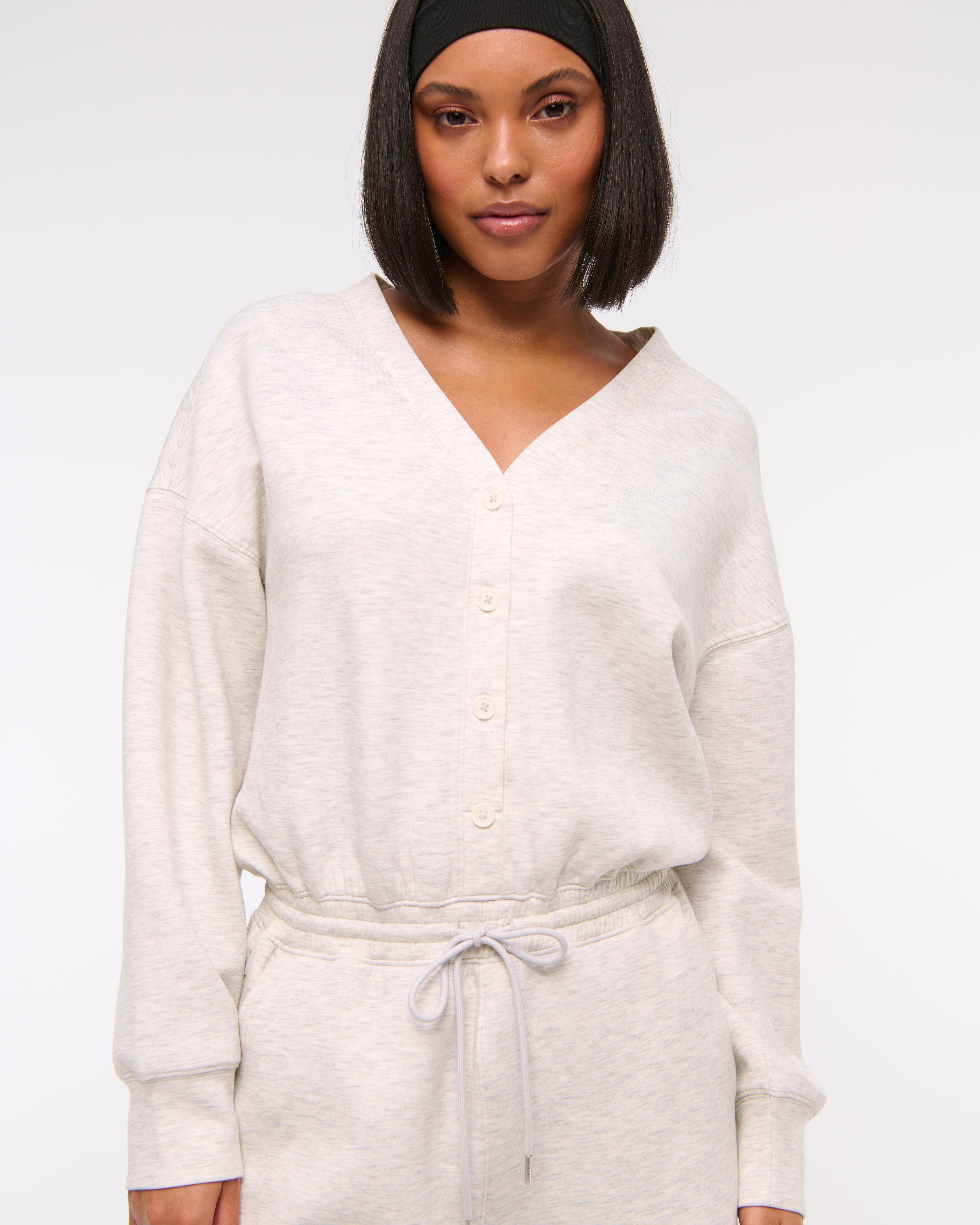 YPB neoKNIT Long-Sleeve Henley Jumpsuit Product Image