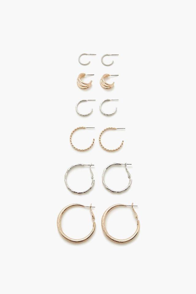 Etched Hoop Earring Set | Forever 21 Product Image