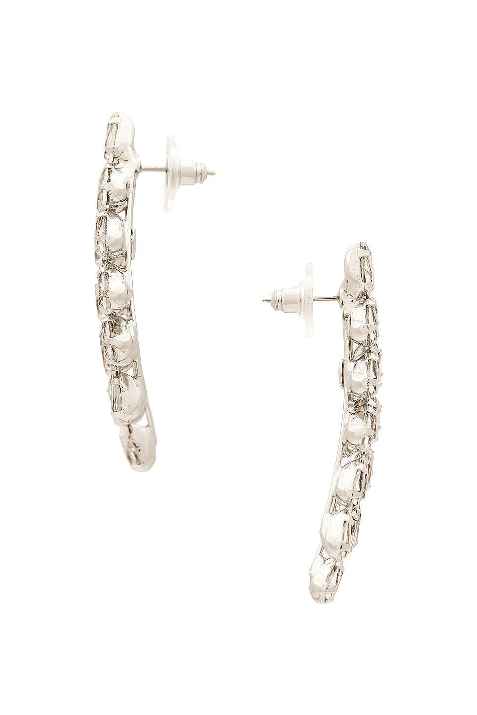 Jennifer Behr Solana Earring in Metallic Silver. Product Image