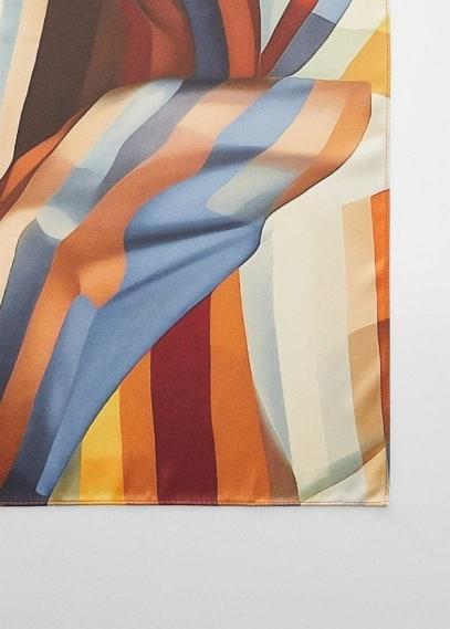 MANGO - Multi-colored striped scarf - One size - Women Product Image