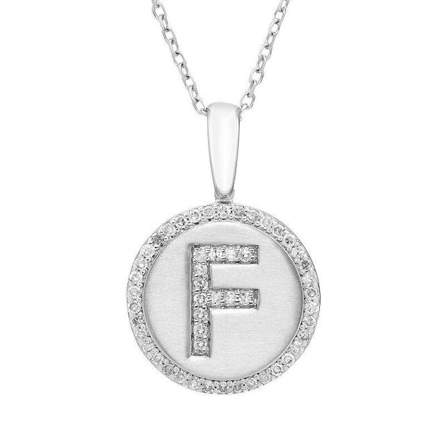 Its Personal Sterling Silver & Diamond Accent Initial Pendant Necklace, Womens Product Image