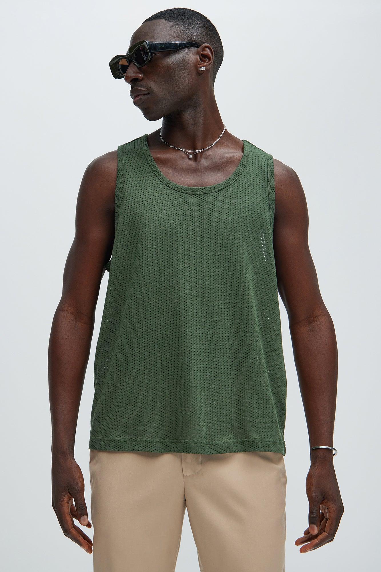 Randall Textured Tank - Green Product Image