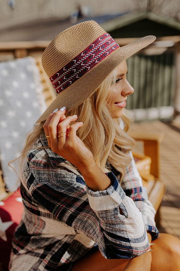 Prettiest Smile Raffia Fedora In Tan Product Image