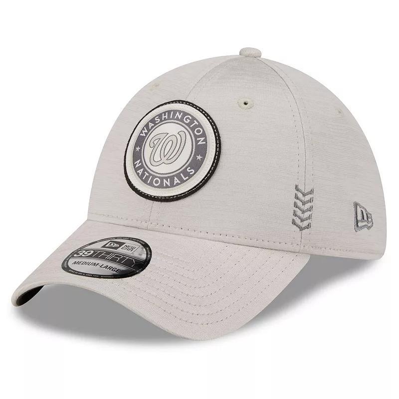 Mens New Era Cream Washington Nationals 2024 Clubhouse 39THIRTY Flex Fit Hat Product Image