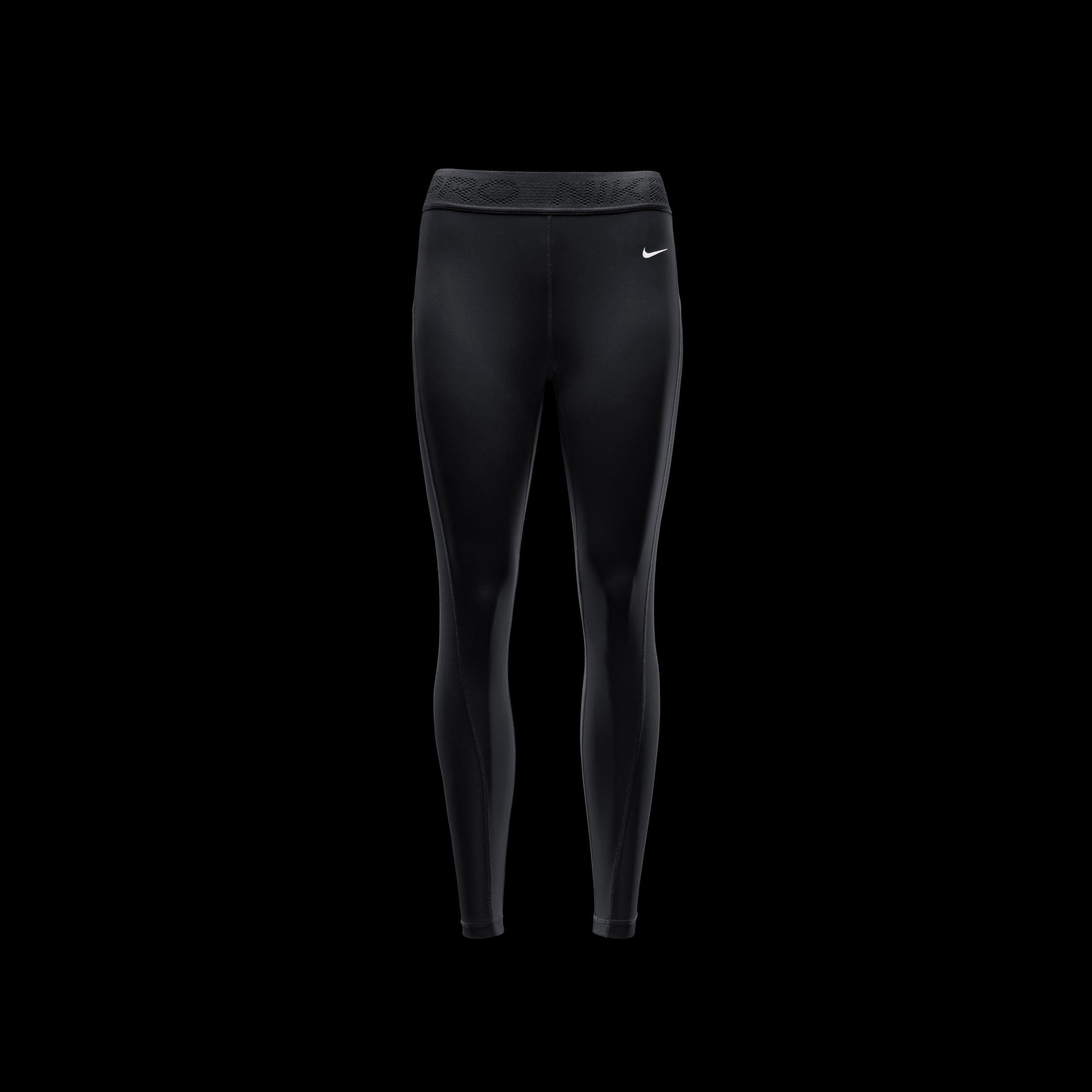 Women's Nike Pro Mid-Rise 7/8 Mesh-Paneled Leggings Product Image