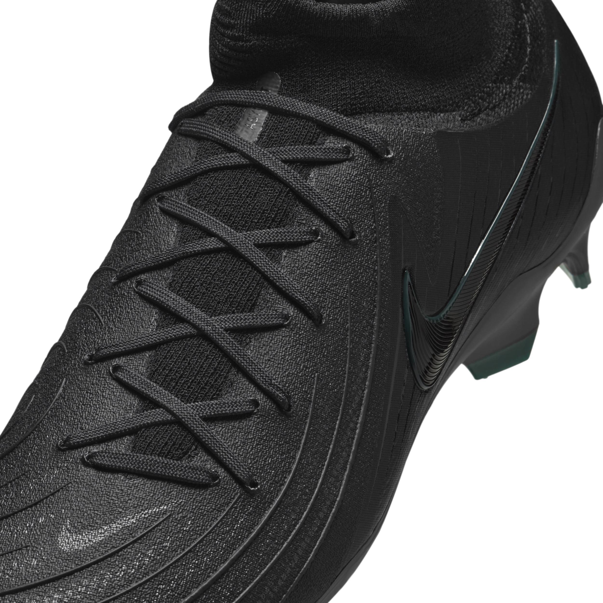 Nike Mens Nike Phantom Luna II Pro FG - Mens Soccer Shoes Black/Black/Deep Jungle Product Image