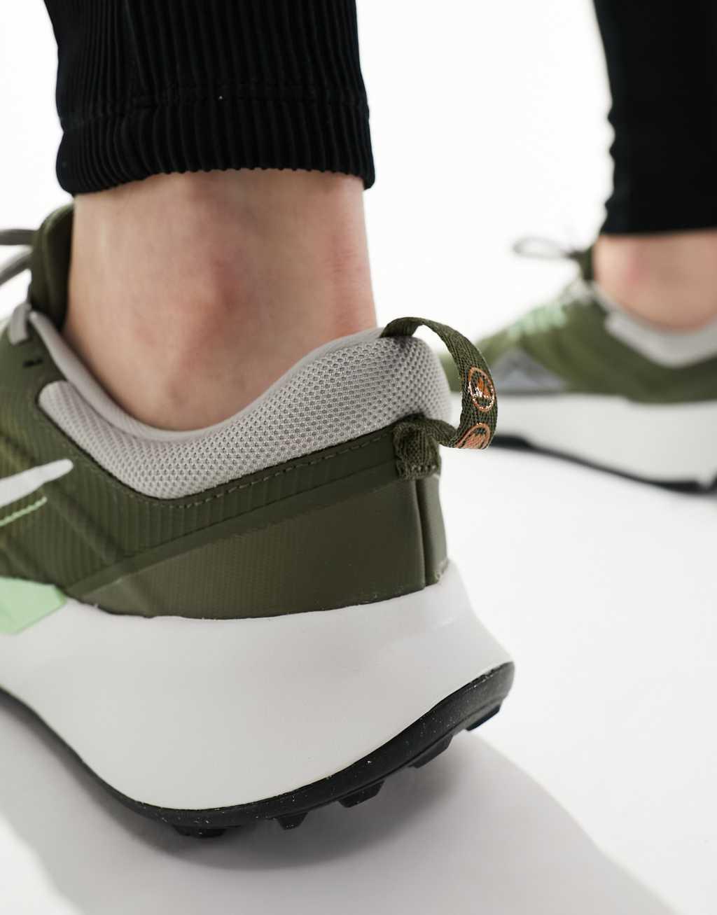 Nike Running Juniper Trail 2 sneakers in dark green and white Product Image