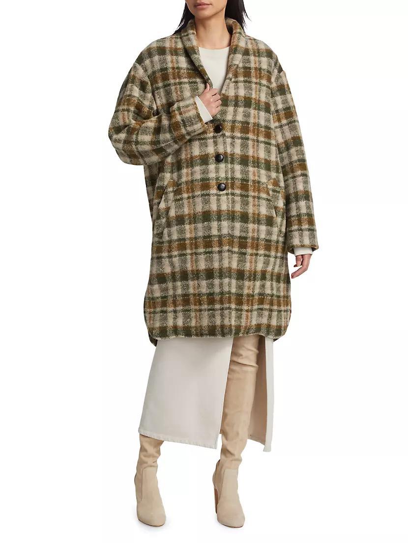 Gabriel Check Wool-Blend Coat Product Image