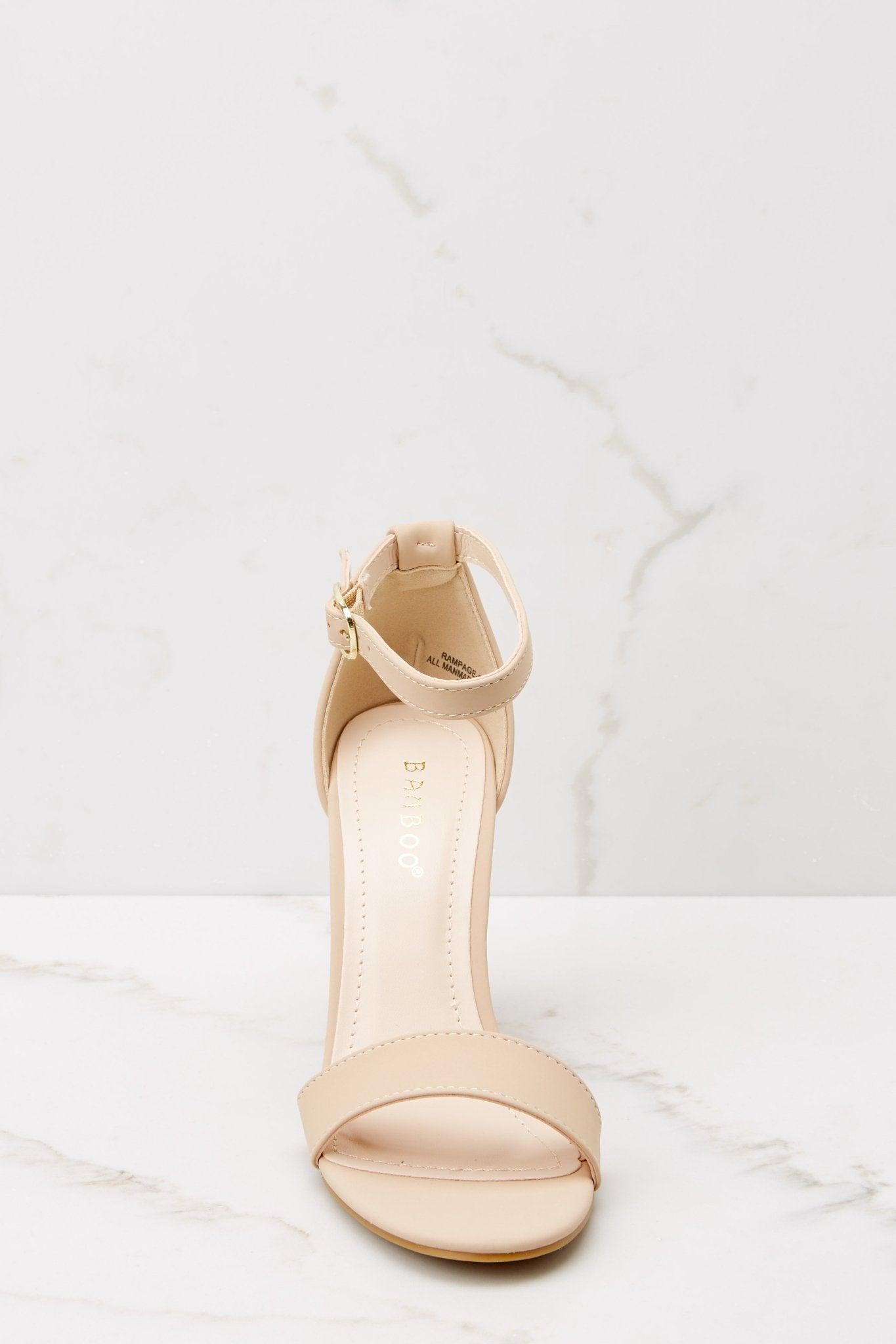 Plans To Dance Beige Ankle Strap Heels product image