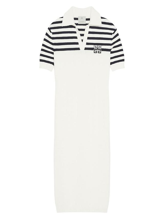 Womens 4G Striped Polo Dress Product Image