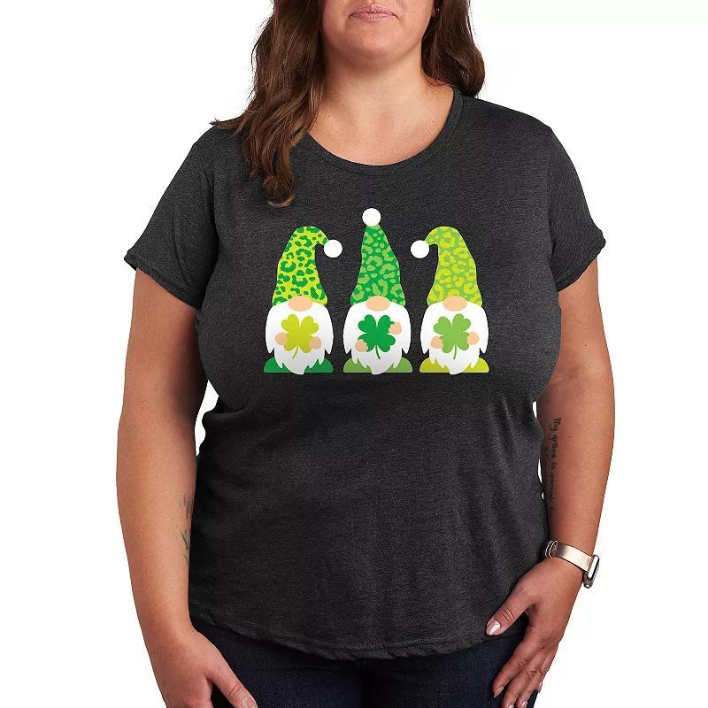 Plus St. Patricks Day Gnomes Graphic Tee, Womens Product Image