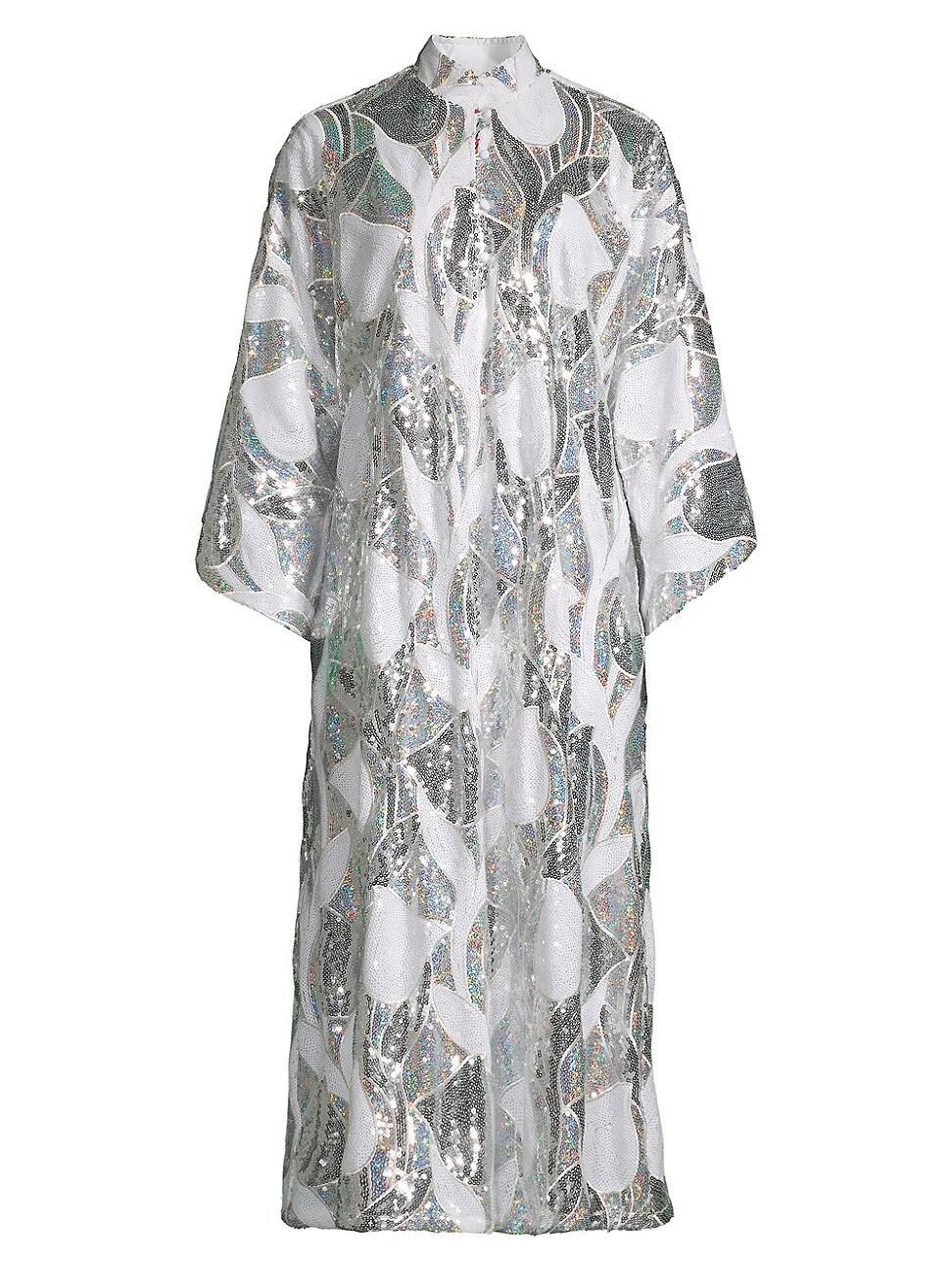 Womens Tulip Sequined Maxi Caftan Dress Product Image