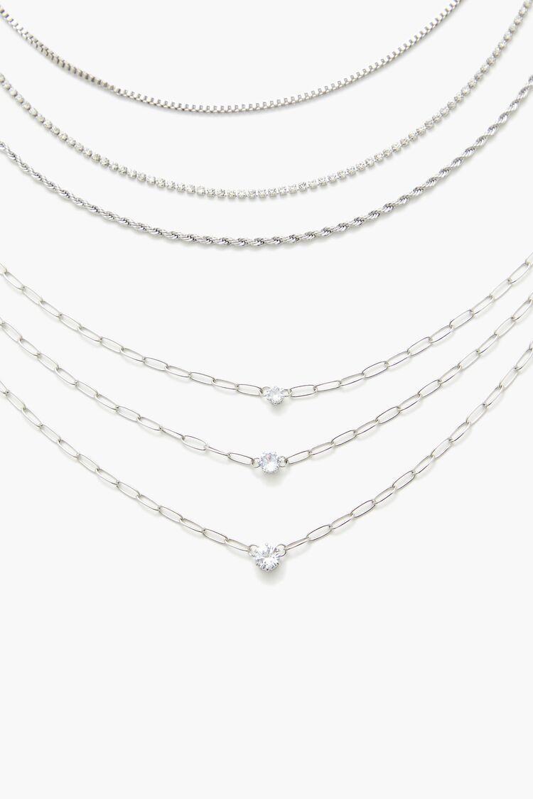 Layered Rhinestone Necklace Set | Forever 21 Product Image