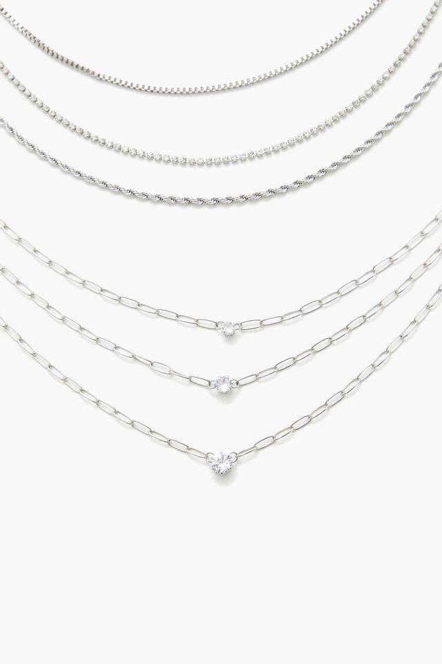 Layered Rhinestone Necklace Set | Forever 21 Product Image