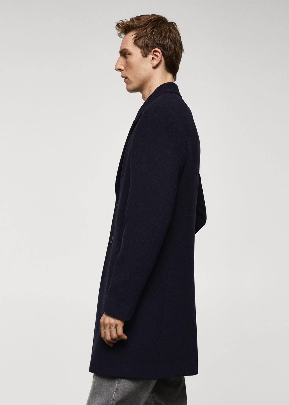 MANGO MAN - Lightweight recycled wool coat dark navyMen Product Image