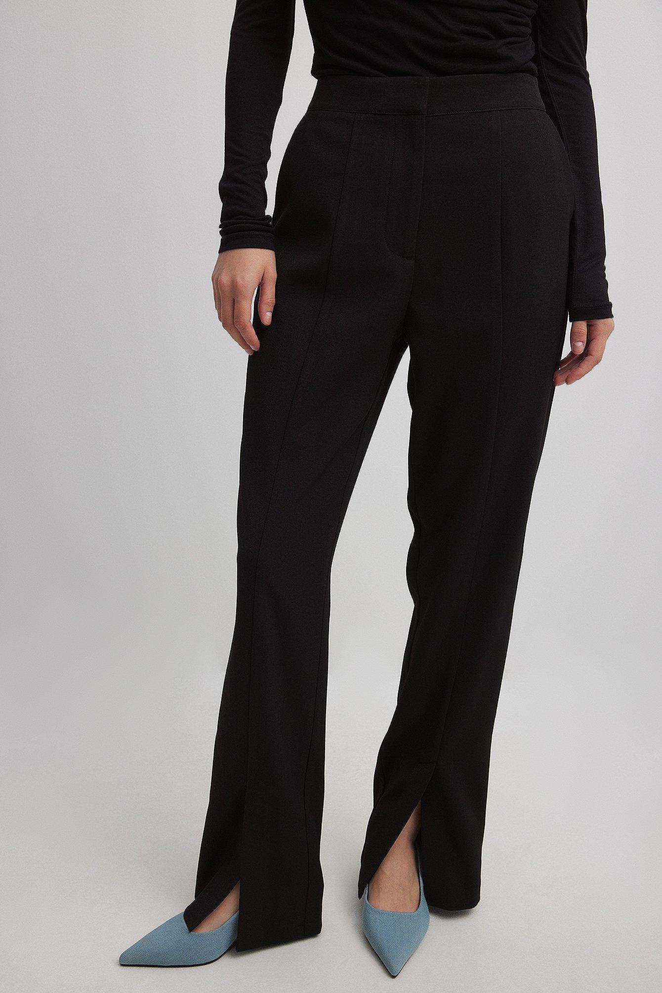 Front Slit High Waist Pants Product Image