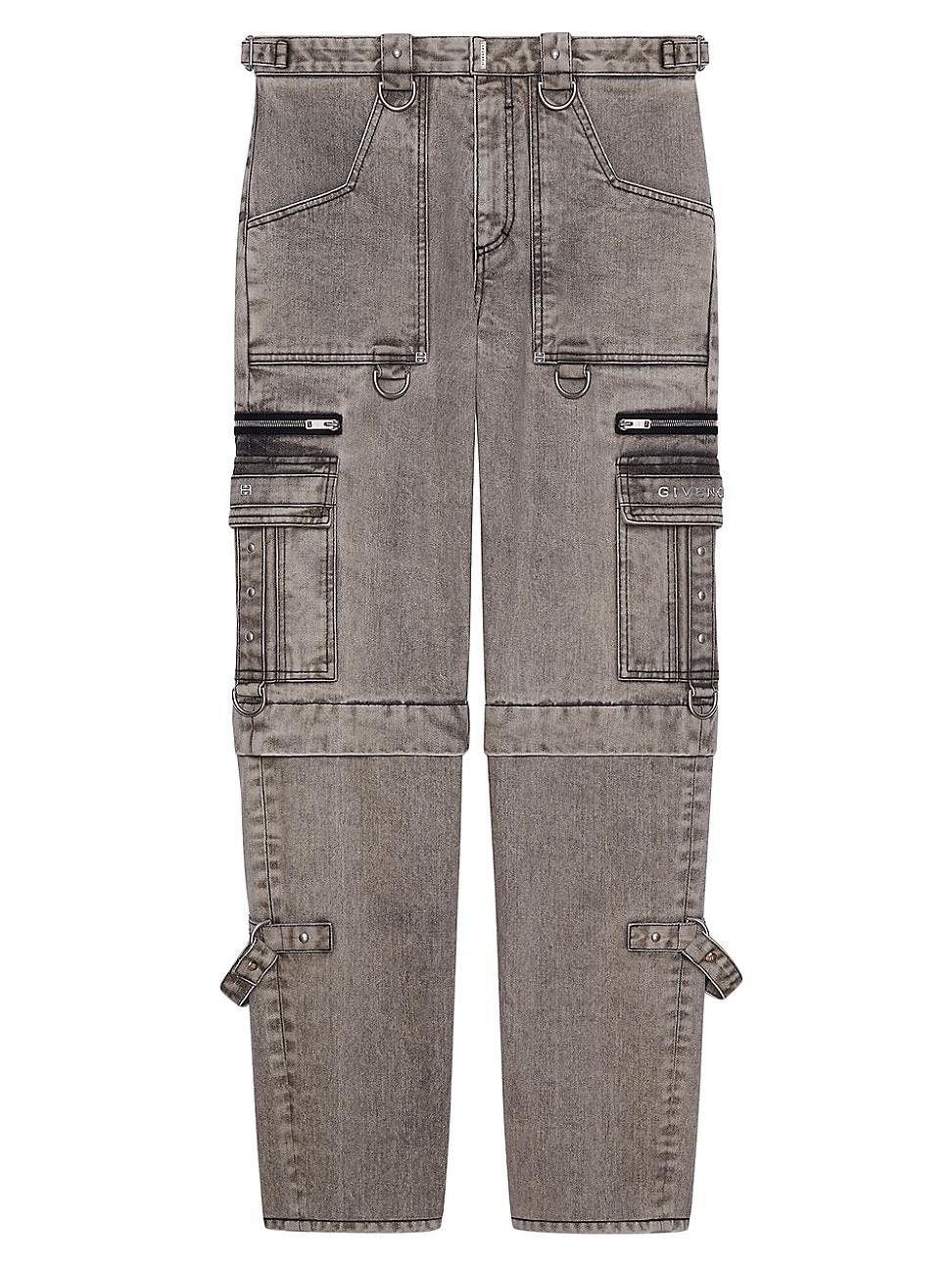 Mens Denim Detailed Hardware Pants Product Image