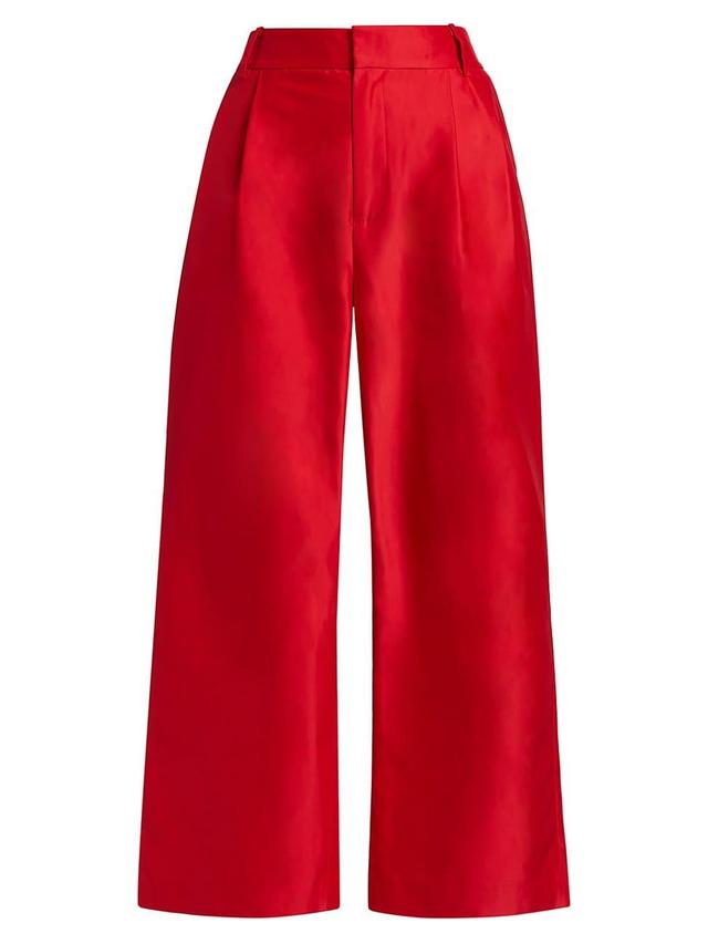 Womens Hayden Taffeta Pleated Pants Product Image