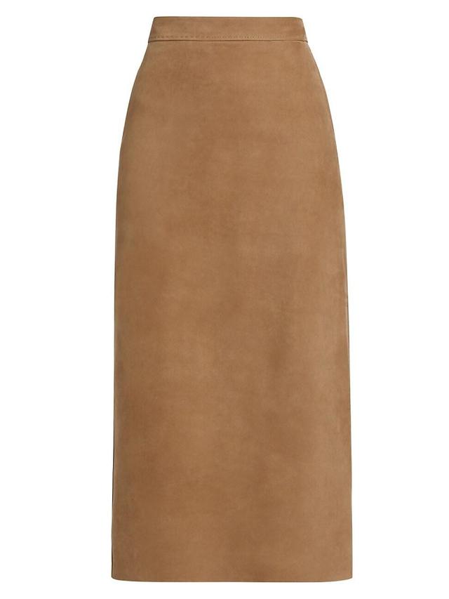 Womens Calcio Suede Pencil Maxi Skirt Product Image