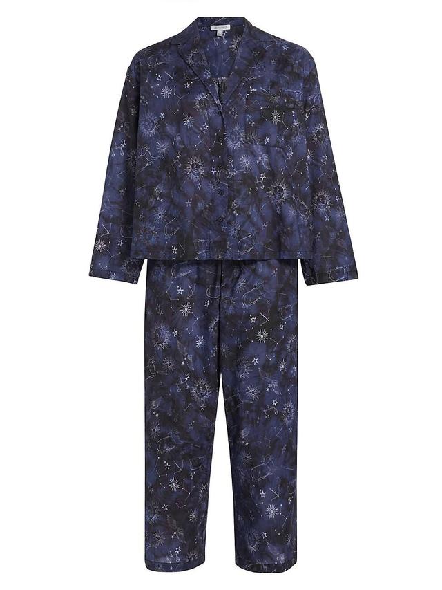 Womens Bejewel Celestial Cotton Pajamas Product Image