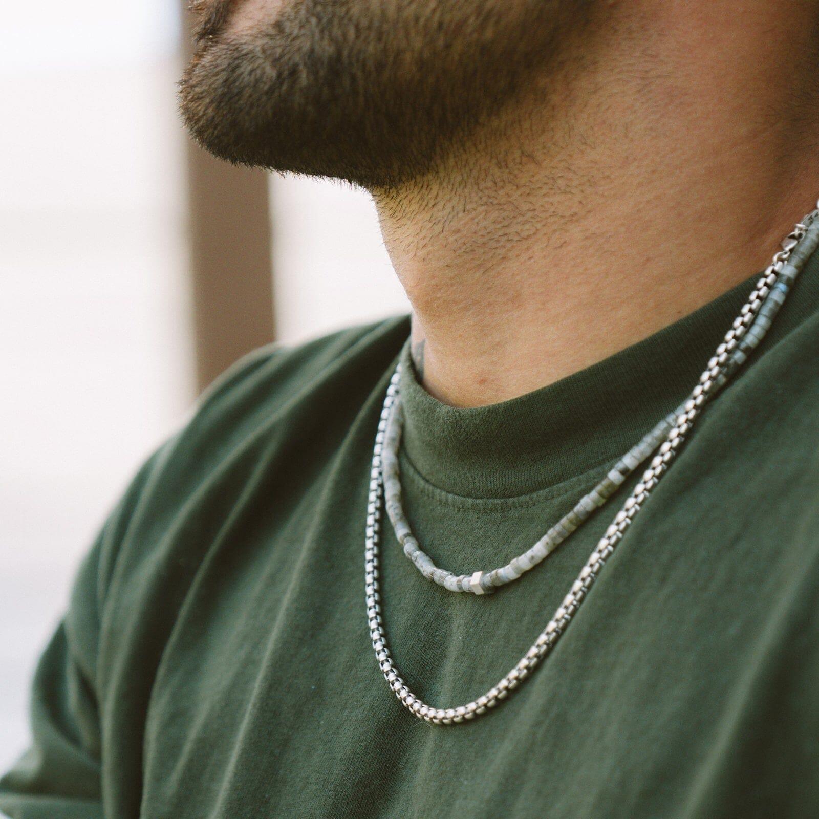 Men's Stone Bead Necklace Product Image