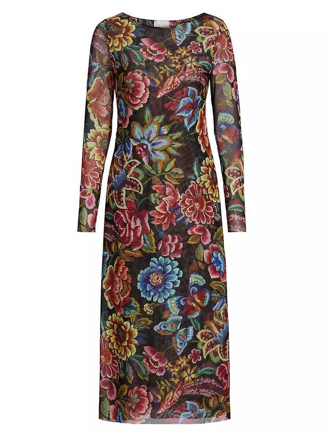 Maldova Floral Mesh Midi-Dress Product Image