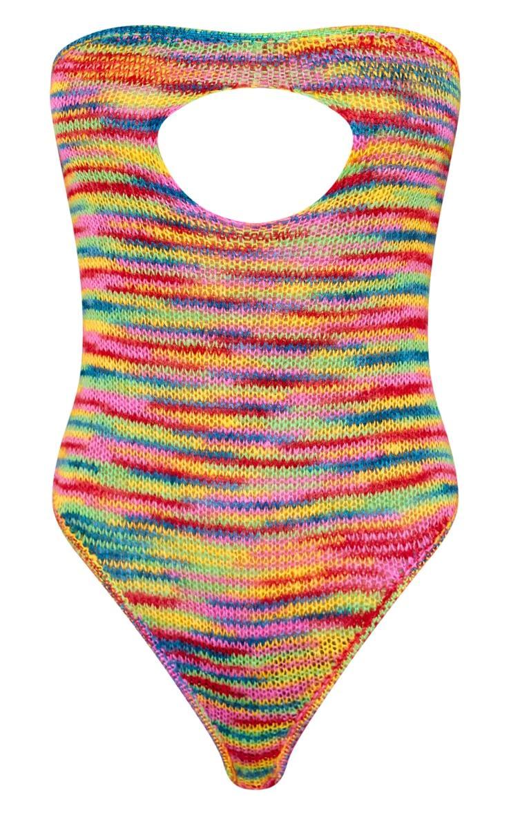 Multi Stripe Open Knit Bodysuit Product Image