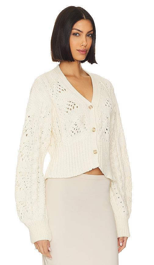 FAITHFULL THE BRAND Dayana Cardigan in Ivory. - size S (also in L) Product Image