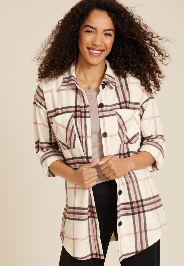 Wilder Plaid Fleece Shacket Product Image