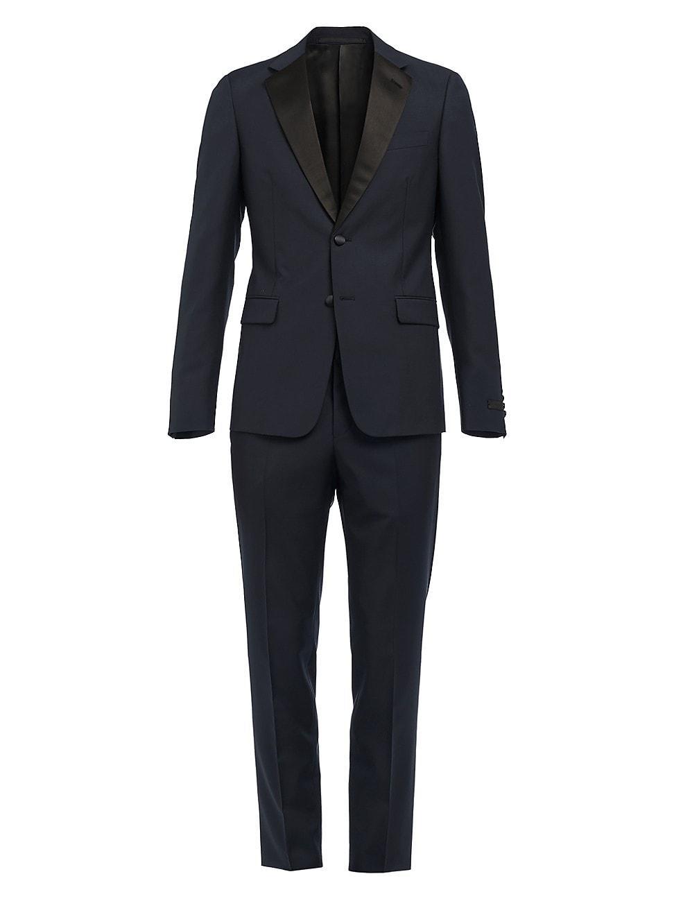 Mens Singled Breasted Two Button Wool Mohair Tuxedo Product Image