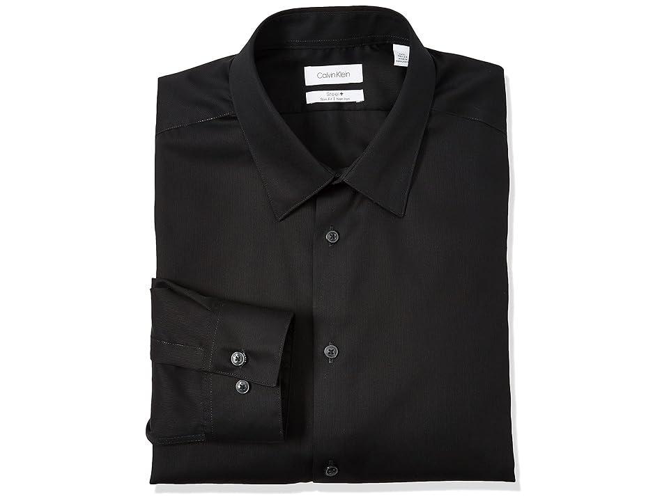 Calvin Klein Men's Dress Shirts Slim Fit Non Iron Solid Men's Long Sleeve Button Up Product Image