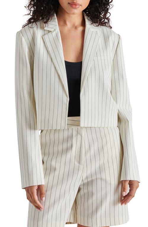 Steve Madden Rupi Pinstripe Crop Blazer Product Image