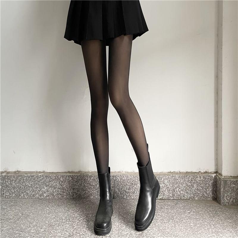 Fleece-Lined Plain Tights Product Image