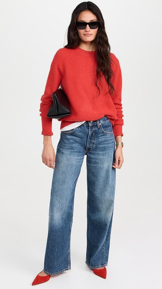 White + Warren Cashmere Waffle Sweatshirt | Shopbop Product Image