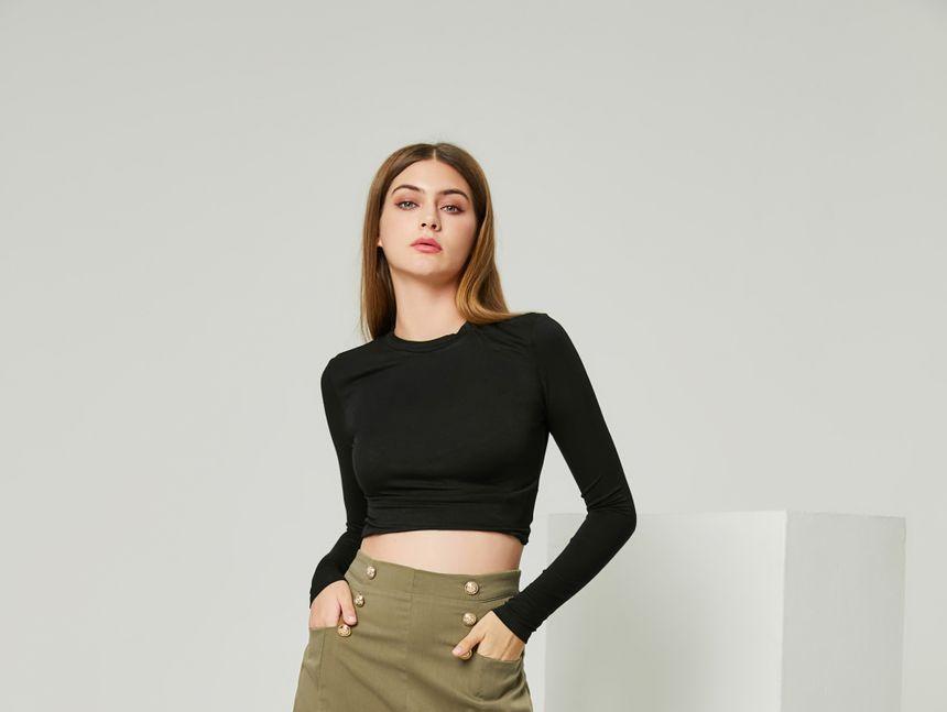 Double-Breasted High-Waist Shorts Product Image