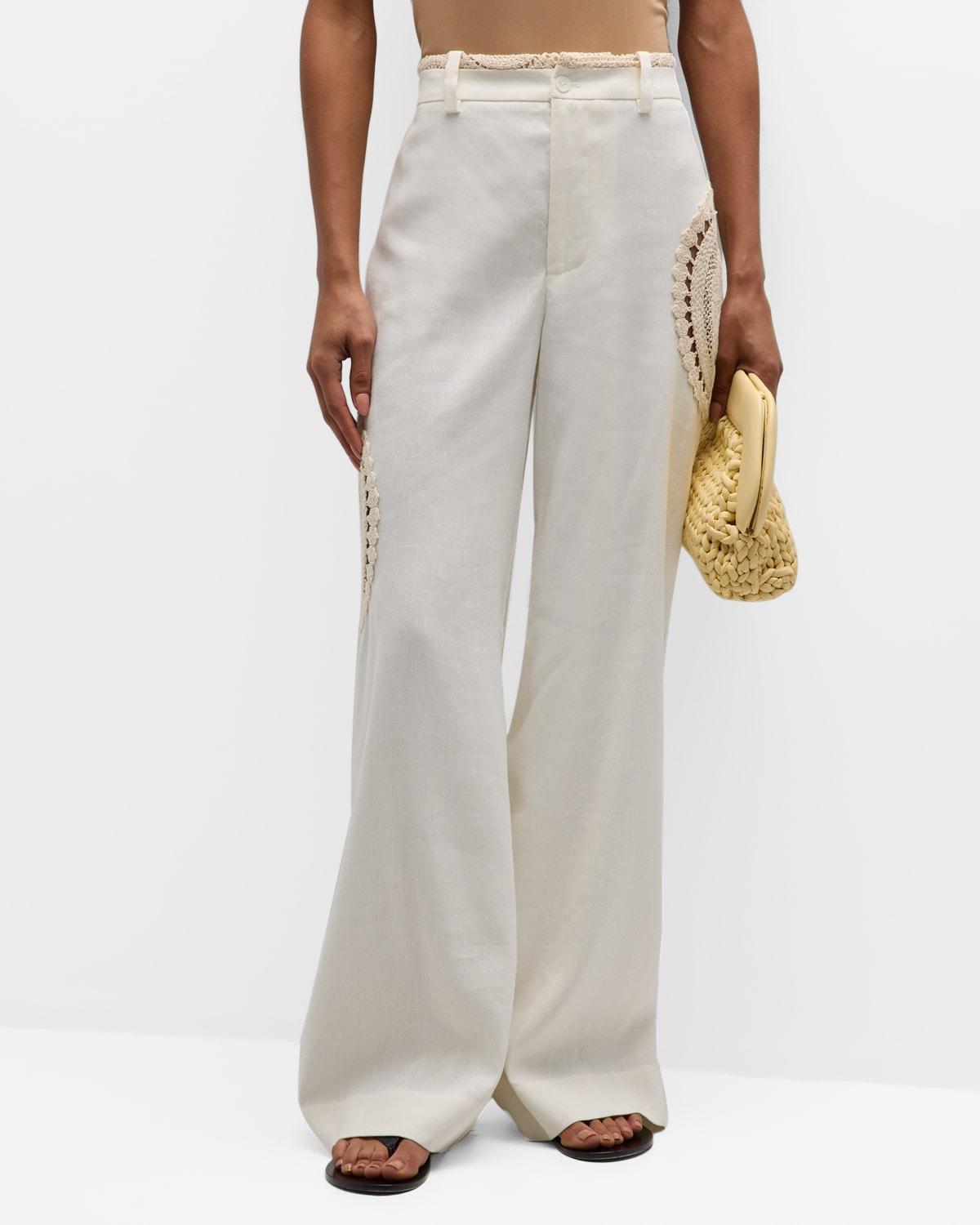 Atacama Crochet Wide-Leg Trousers Product Image