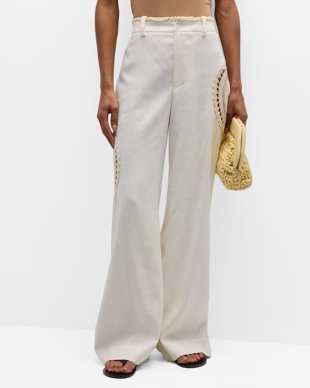 Atacama Crochet Wide-Leg Trousers Product Image