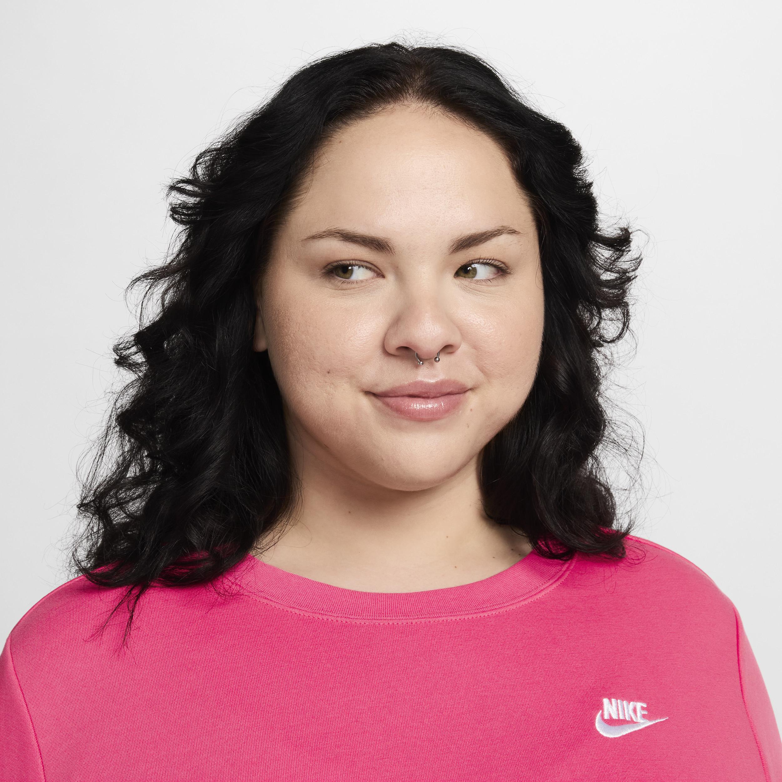 Nike Sportswear Club Fleece Women's Crew-Neck Sweatshirt (Plus Size) Product Image