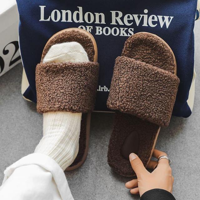 Faux Shearling Slippers Product Image