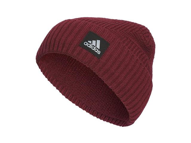 adidas Pine Knot 4 Fold Beanie (Shadow /Black/Grey) Knit Hats Product Image