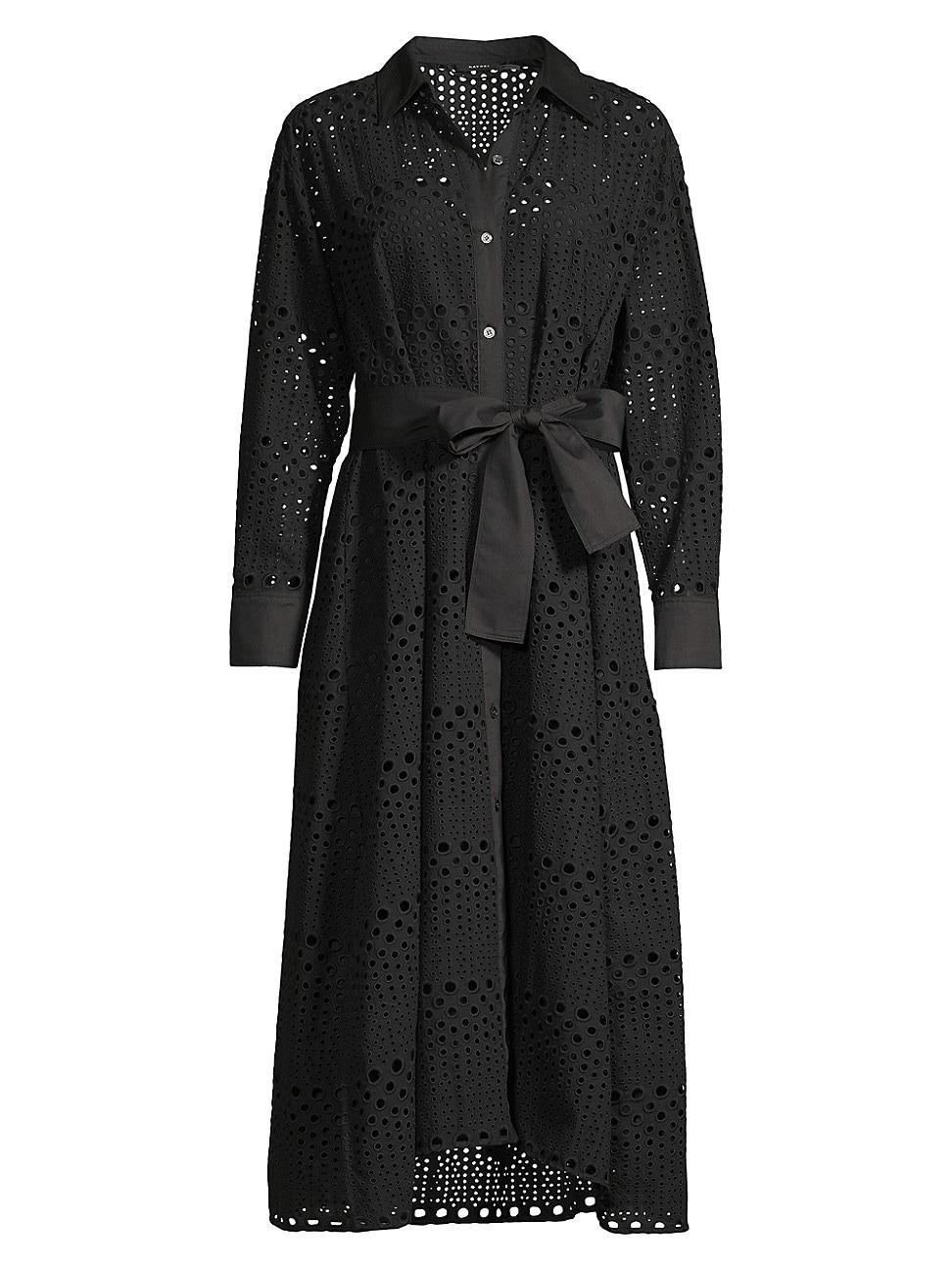 Womens Round Eyelet Cotton Shirtdress product image