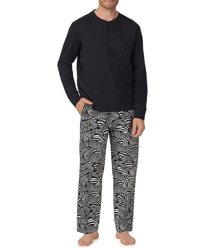 BedHead Pajamas Long Sleeve Pullover & Zebra Safari Print Jogger 2-Piece Pajama Set Product Image